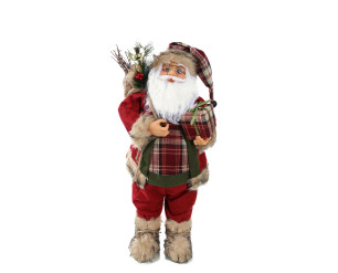 Jingles 60cm Free Standing Tartan Santa Claus 