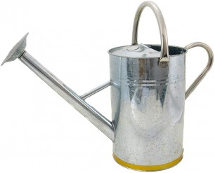 Kent & Stowe 9L Metal Watering Can in Galvanised Metal