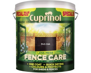 Cuprinol 6 Litre Less Mess Fence Care - Rich Oak