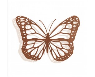 Primus Large Rusted Metal Butterfly Silhouette Wall Art for Garden