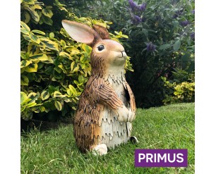 Primus Metal Inquisitive Brown Rabbit Garden Decoration