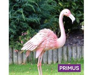 Primus Small Metal Flamingo Garden Ornament