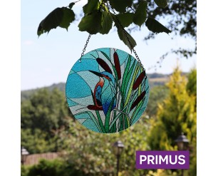 Primus Glass Hanging Orbit Suncatcher - King Fisher Garden Ornament