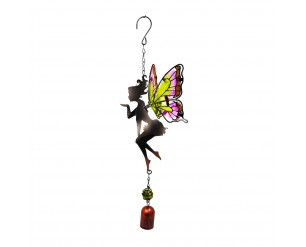 Primus Pink/Yellow Hanging Fairy Bell Chime for Garden