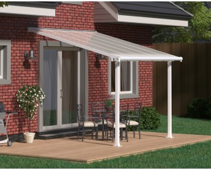 Palram Canopia Olympia 10 ft. x 10 ft. Patio Cover Kit - White, Clear Twin wall