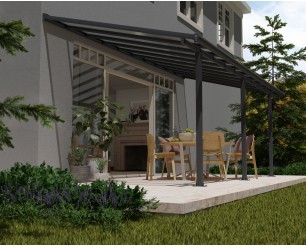 Palram Canopia Olympia 10 ft. x 20 ft. Patio Cover Kit - Grey, Clear Twin wall