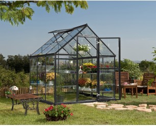 Palram Canopia Harmony 6 X 6 Polycarbonate Greenhouse in Grey