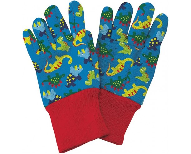 Kent & Stowe Kids Gardening Gloves Dinosaur Blue