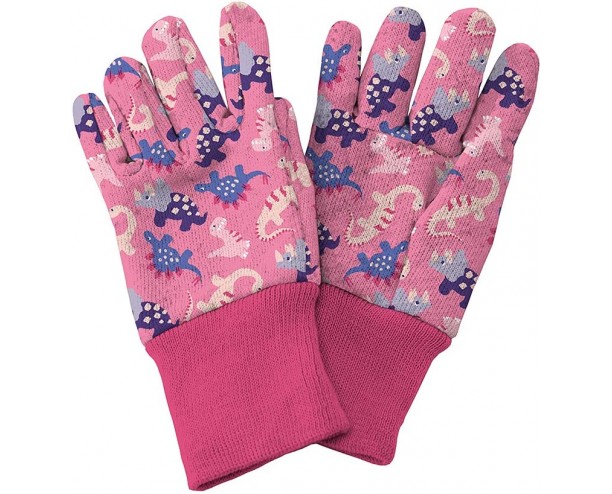 Kent & Stowe Kids Gardening Gloves Dinosaur Pink