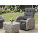 Bellevue Rattan Rocking Garden Chair Set - Grey