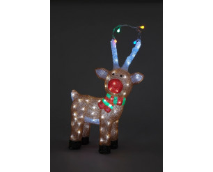 55cm Acrylic Standing Reindeer w/ 80 White LEDs