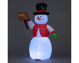 122cm Snowman w/Merry Christmas Sign/6 LEDs