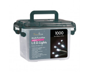 1000 White LED Compact Lights w/Timer