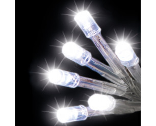 20 White LED Static Lights Battery Operated
