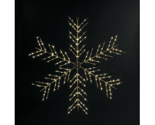 Christmas Snowflake LED Silhouette Ice/Warm White LED's 75cm - Multi Function!