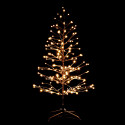 SHATCHI Pre-Lit LED Brown Snowy Twig Tree 4ft
