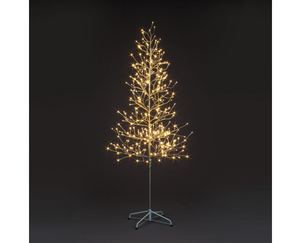 1.2m Champagne Tree w/256 Warm White LEDs/Outdoor