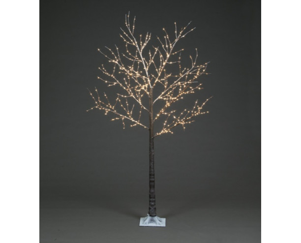  1.5m Copper Wire Frosted Brown Twig Tree w/400 WW LEDS