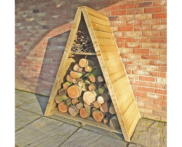 Shire Large Triangular Log Store Overlap Pressure Treated