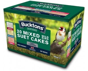 Bucktons Mixed Suet Cake Peanut, Mealworm & Berry - 20 Pack