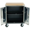 Seville Classics HD 11 Piece Commercial Quality Garage Storage System With Stainless Steel Bench