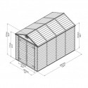 Palram - Canopia Skylight Grey 6x10 shed