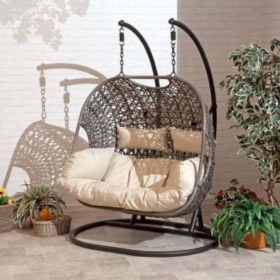 Cocoon Hanging Egg Chair Double - cream