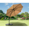 3m Garden Parasol Umbrella Cantilever Parasol W/360 degree Swivel Mechanism Taupe 