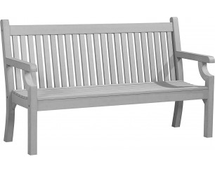 Winawood Sandwick Faux Wood Durable 4 Seat Garden Bench in Stone Grey