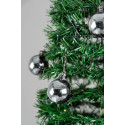 120cm / 4ft Pre-Lit Pop up Tree with Silver Baubles - Battery Operated
