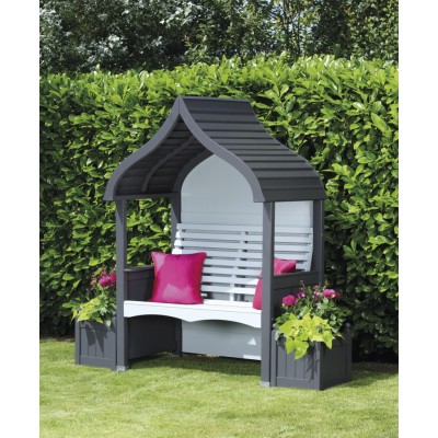 AFK Wooden Orchard Arbour Charcoal & Stone