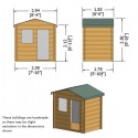 Shire Avesbury 8x6 19mm Log Cabin