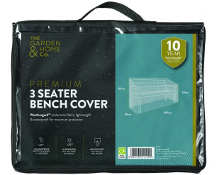 The Garden & Home Co 3 Seater Bench Cover, Black, 1.5 m