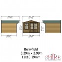 Shire Berryfield 11x10 19mm Log Cabin