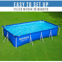 Bestway Steel Pro Family Pool - Steel Frame Swimminpool - 400 x 211 x 81 cm - Blue
