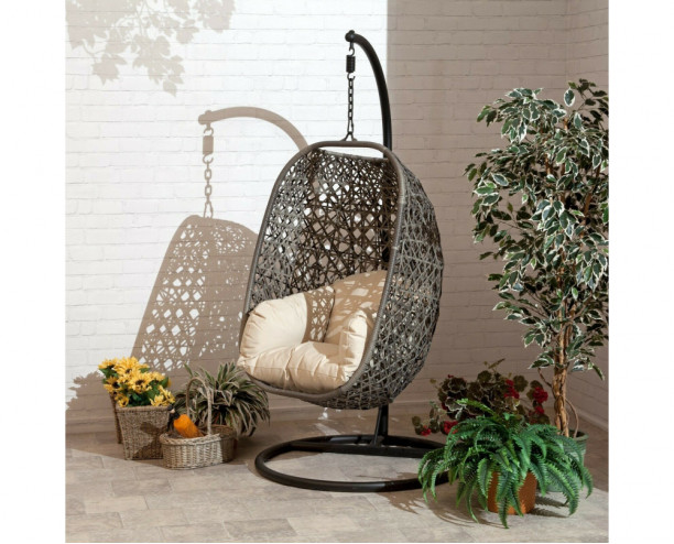Cocoon Hanging Egg Chair Single - cream
