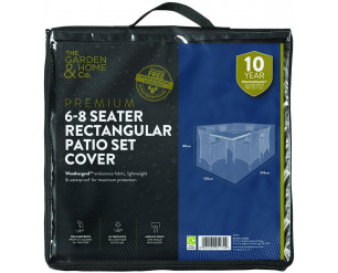 The Garden & Home Co Premium 6-8 Seater Rectangular Patio Set Cover