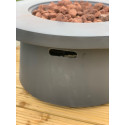 GSD 75cm Round Modern Fire Pit Table Concrete w/FREE Cover