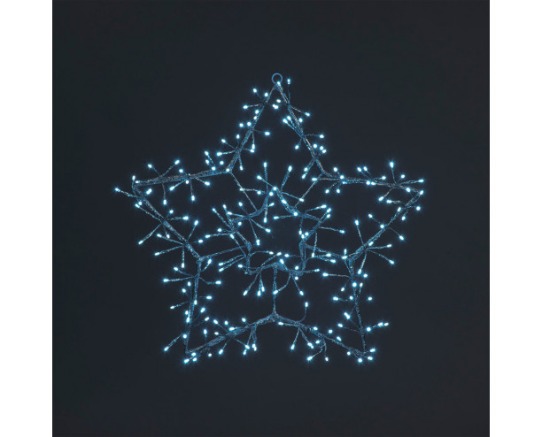 Snowtime Star LED Silhouette Ice White LED's 60cm - In or Outdoor Use