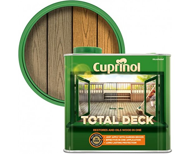 Cuprinol Total Deck Restore and Oil Wood Clear 2.5 Litre