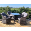 Florida Aluminium Rattan Garden Furniture - 6 Seat Set