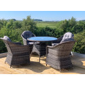 Florida Aluminium Rattan Garden Furniture - 4 Seat Set