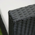 GSD Rattan Garden Furniture 4 Piece Patio Set- Black with cream cushions 