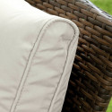 GSD Rattan Garden Furniture 4 Piece Patio Set- Brown with cream cushions 