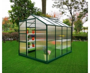 GSD Greenhouse Aluminium Polycarbonate With Steel Base 6x8