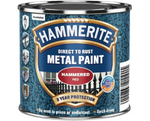 Hammerite Paint Direct to Rust Exterior Red Metal Paint 250ml Tin