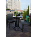Keter Bistro Balcony Patio 2 Seater Rattan Outdoor Garden Furniture Set Graphite