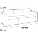 Allibert Keter California Rattan Corner Set Graphite 4-Seater Sofa With Table
