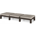 Allibert by Keter Daytona Sunlounger, Brown with Taupe Cushion