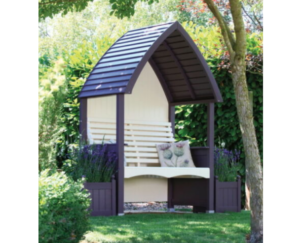 AFK Orchard Arbour Wooden Garden Seat Outdoor Chair - Lavender & Cream